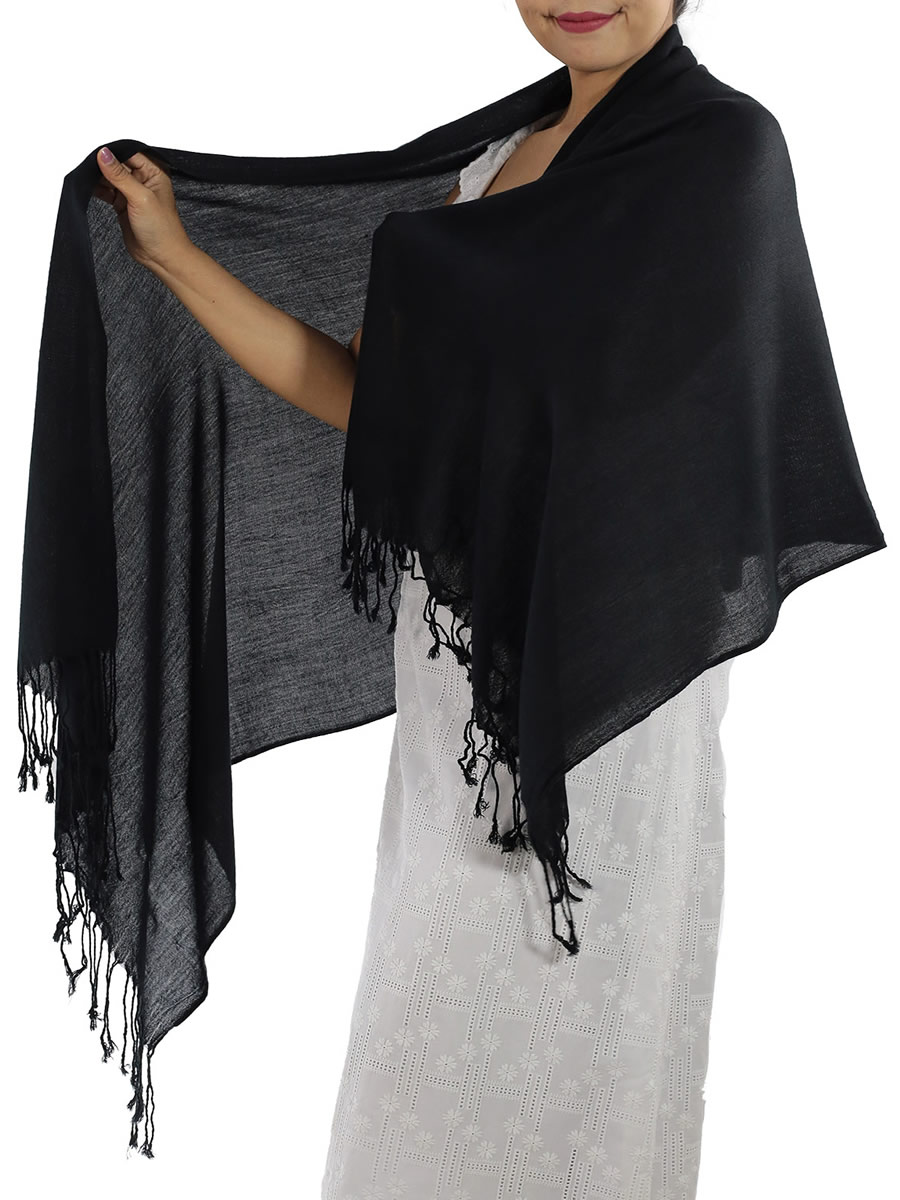 Black Cashmere Scarf: image 4