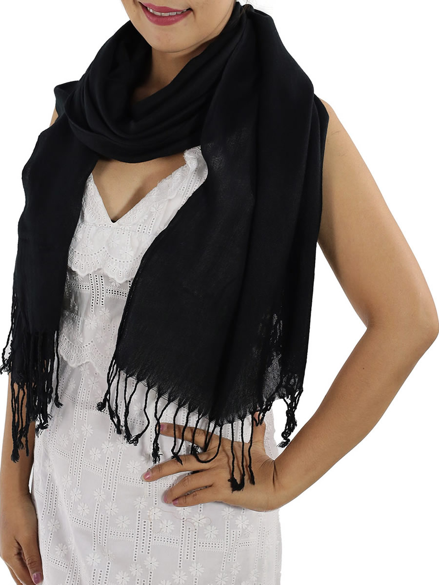 Black Cashmere Scarf