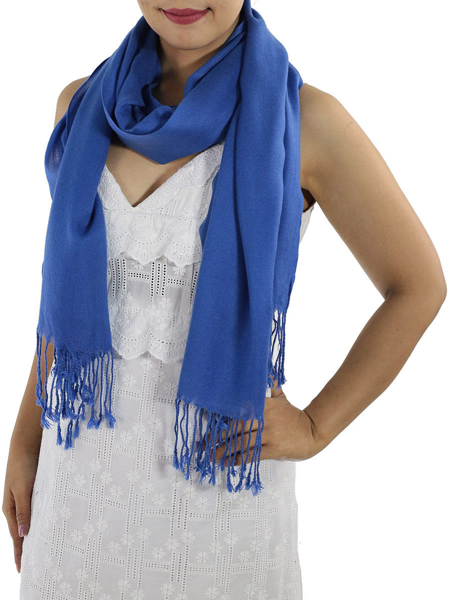Blue Cashmere Scarf