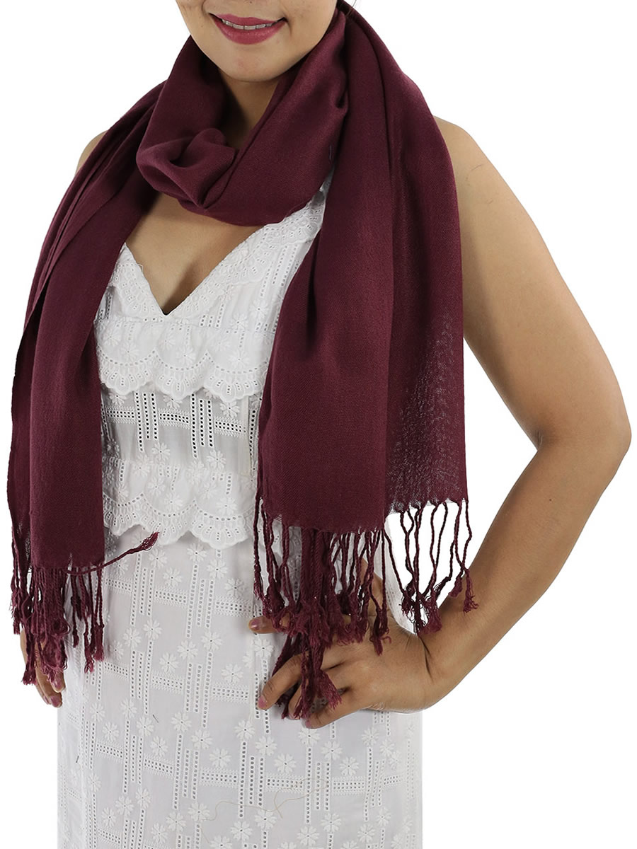 Burgundy Cashmere Scarf