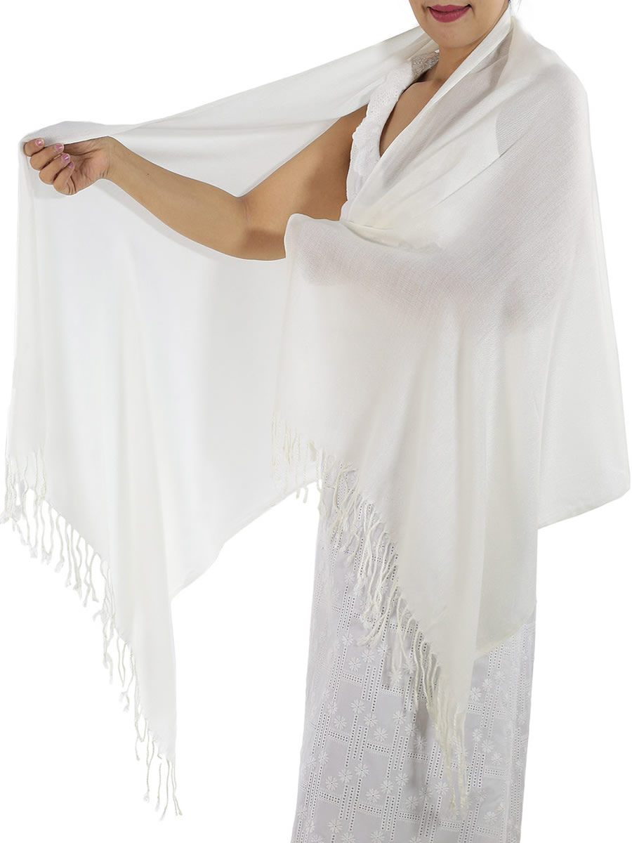 Ivory Cashmere Scarf: image 4