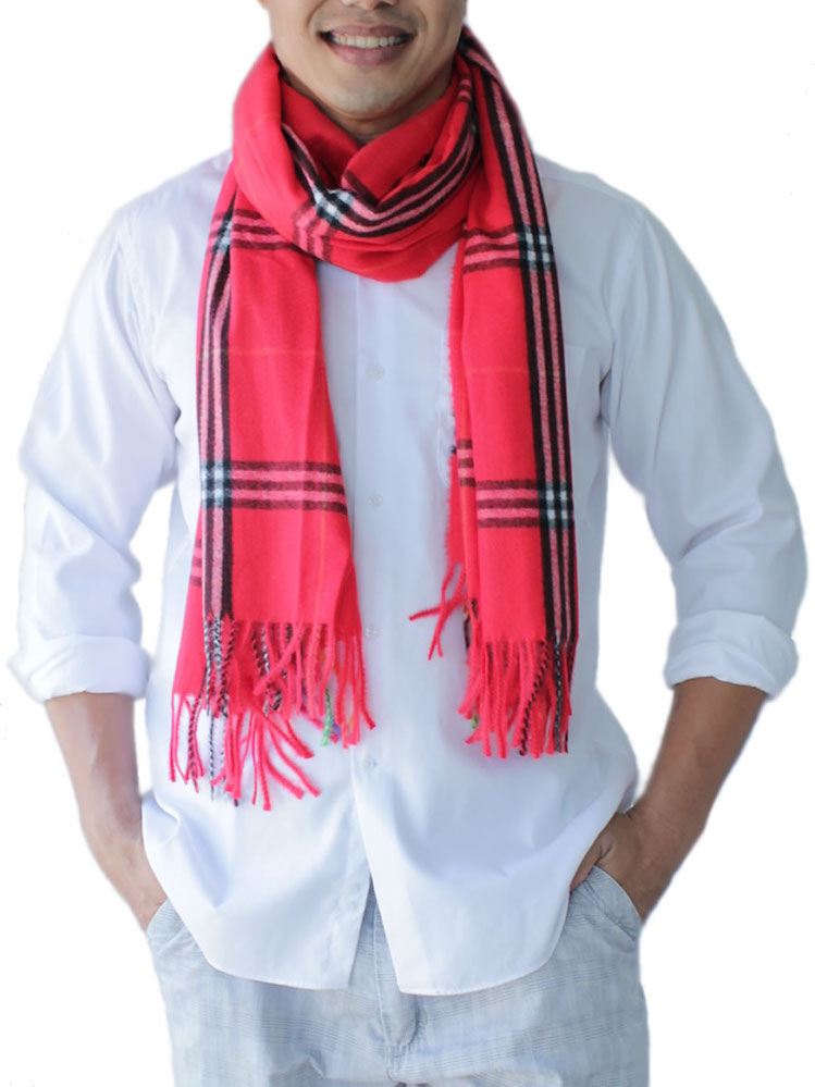 Men's Red Scarf