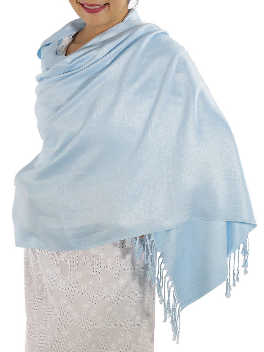 Baby Blue Pashmina: image 4