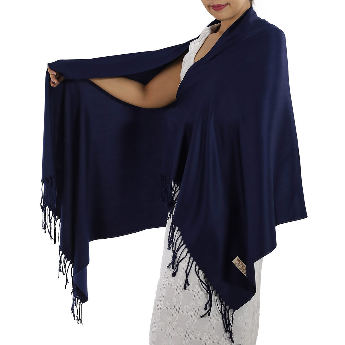 Navy Blue Pashmina: image 4