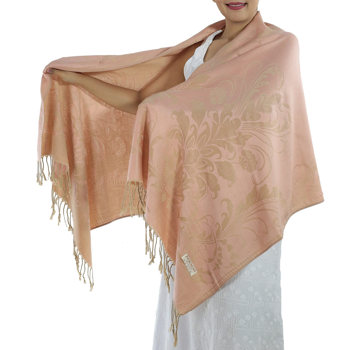Patterned Pink Pashmina