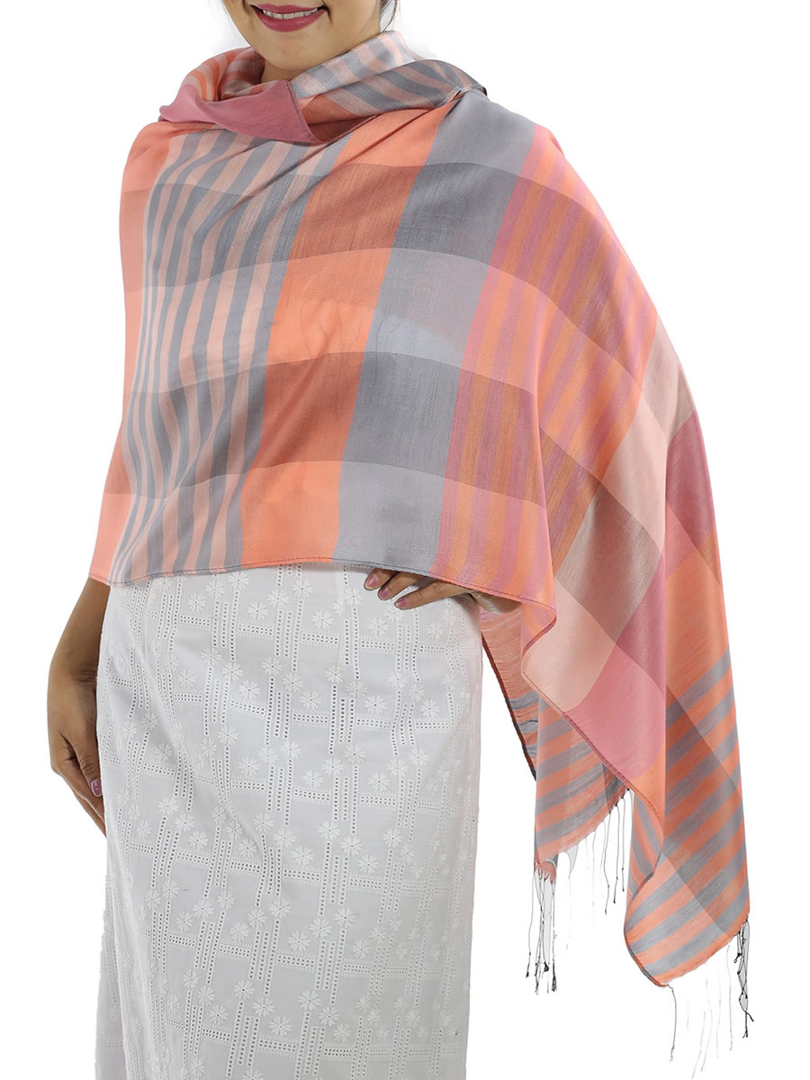 Orange Plaid Scarves: image 2