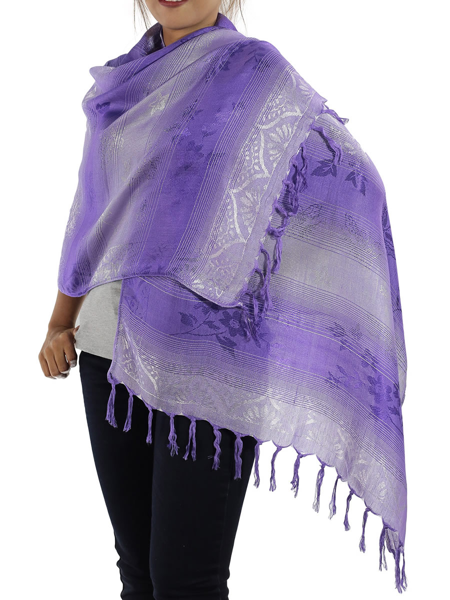 Traditional Thai Lavender Scarf x9