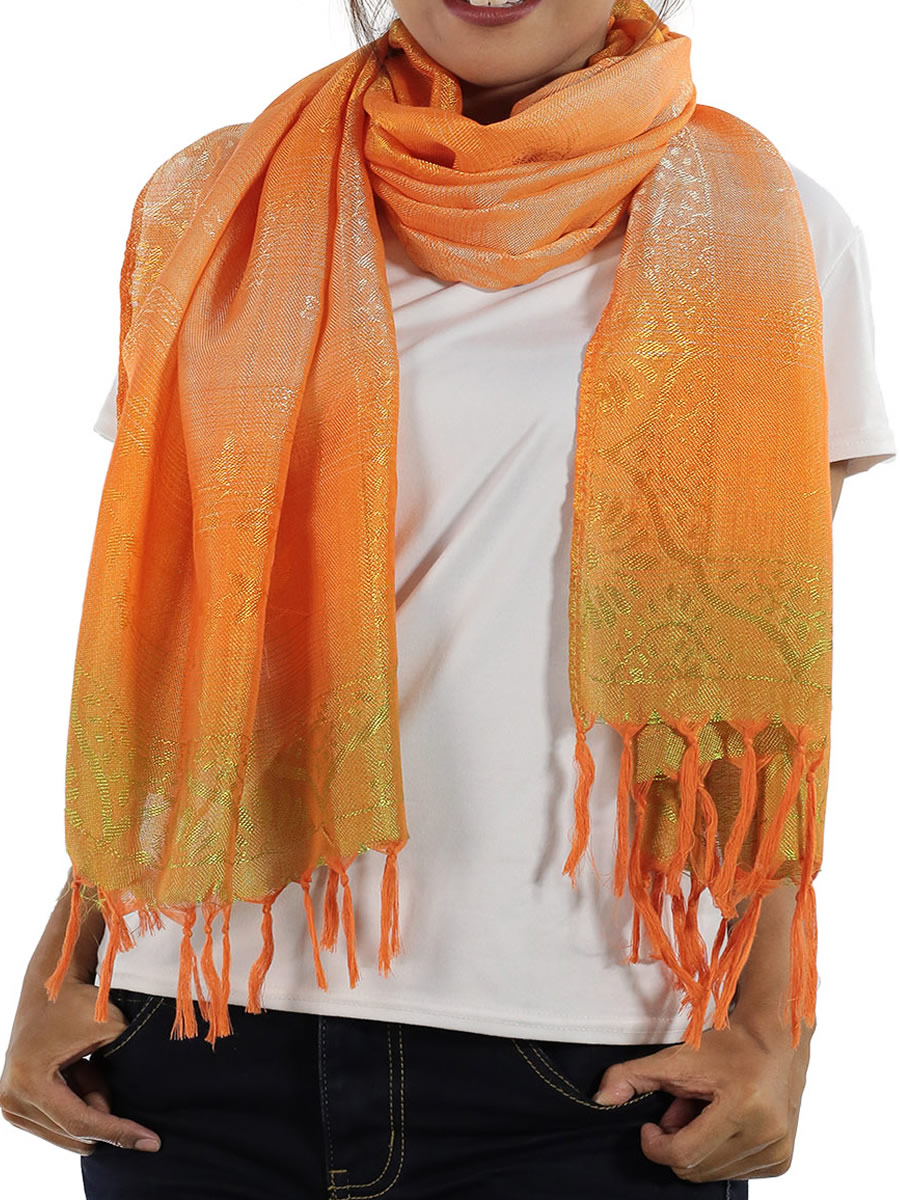 Traditional Thai Orange Scarf x 3: image 2
