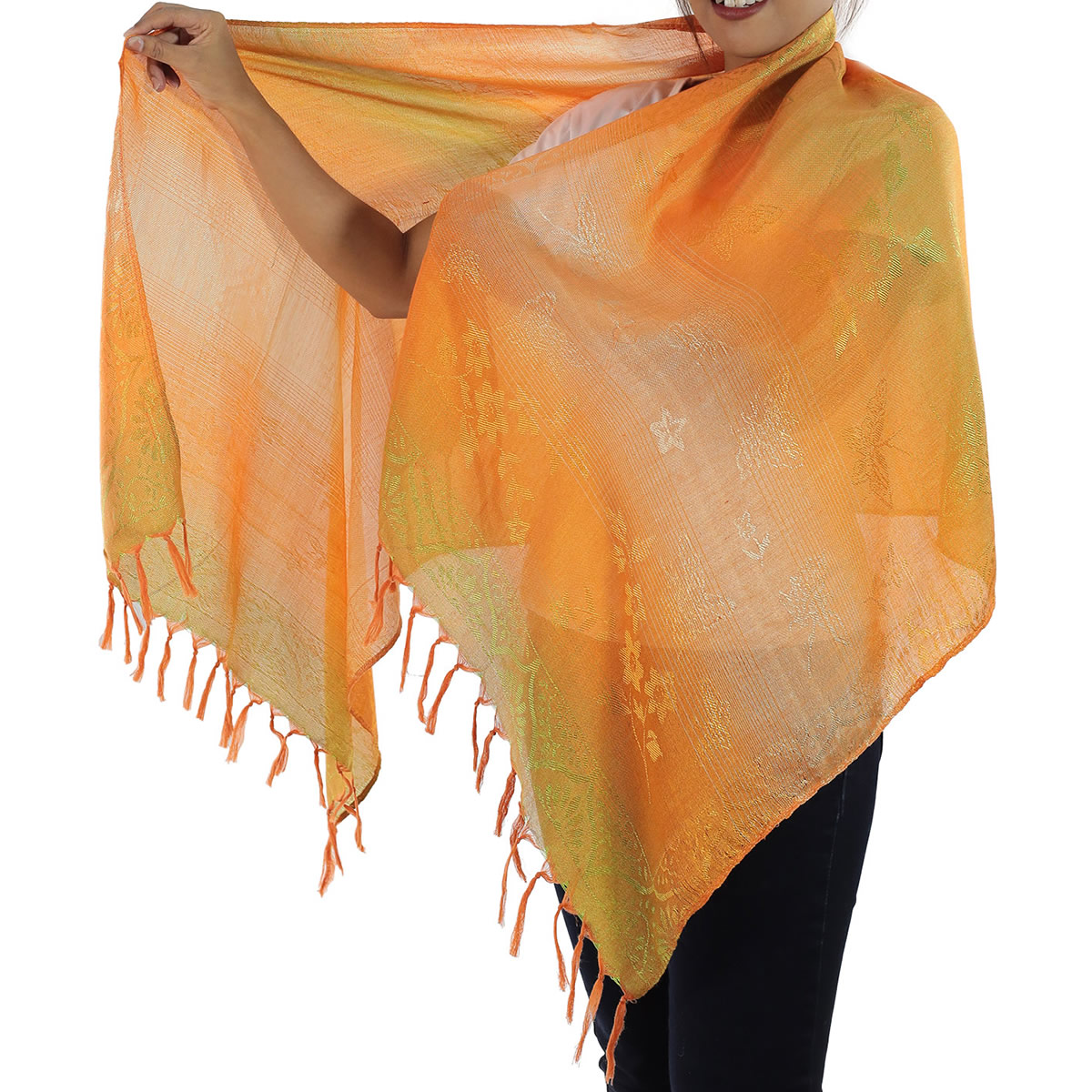 Traditional Thai Orange Scarf x 3: image 4