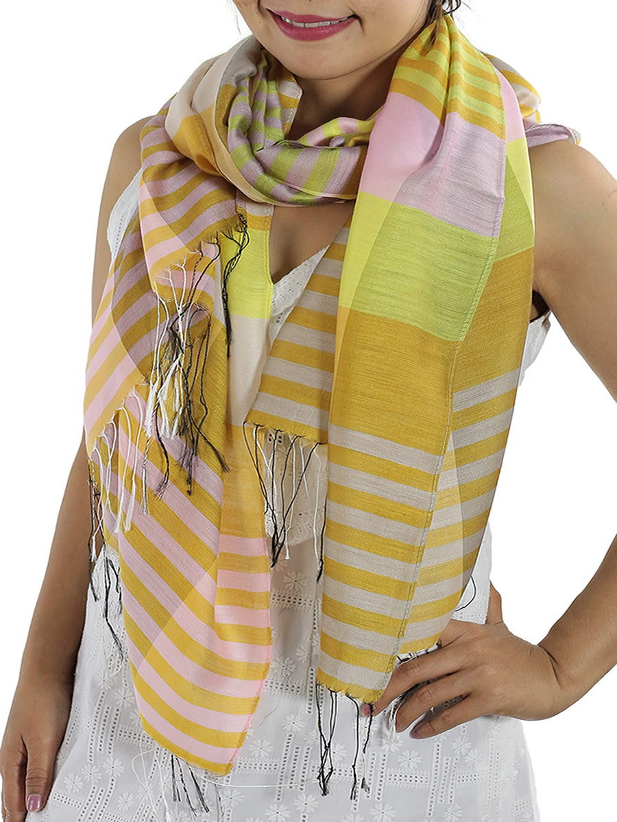 Yellow Plaid Scarf