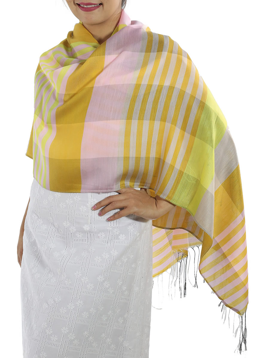 Yellow Plaid Scarf: image 2