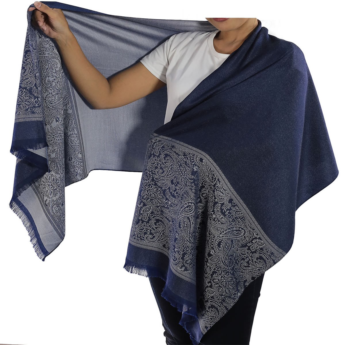 Blue Silk Shawl: image 2