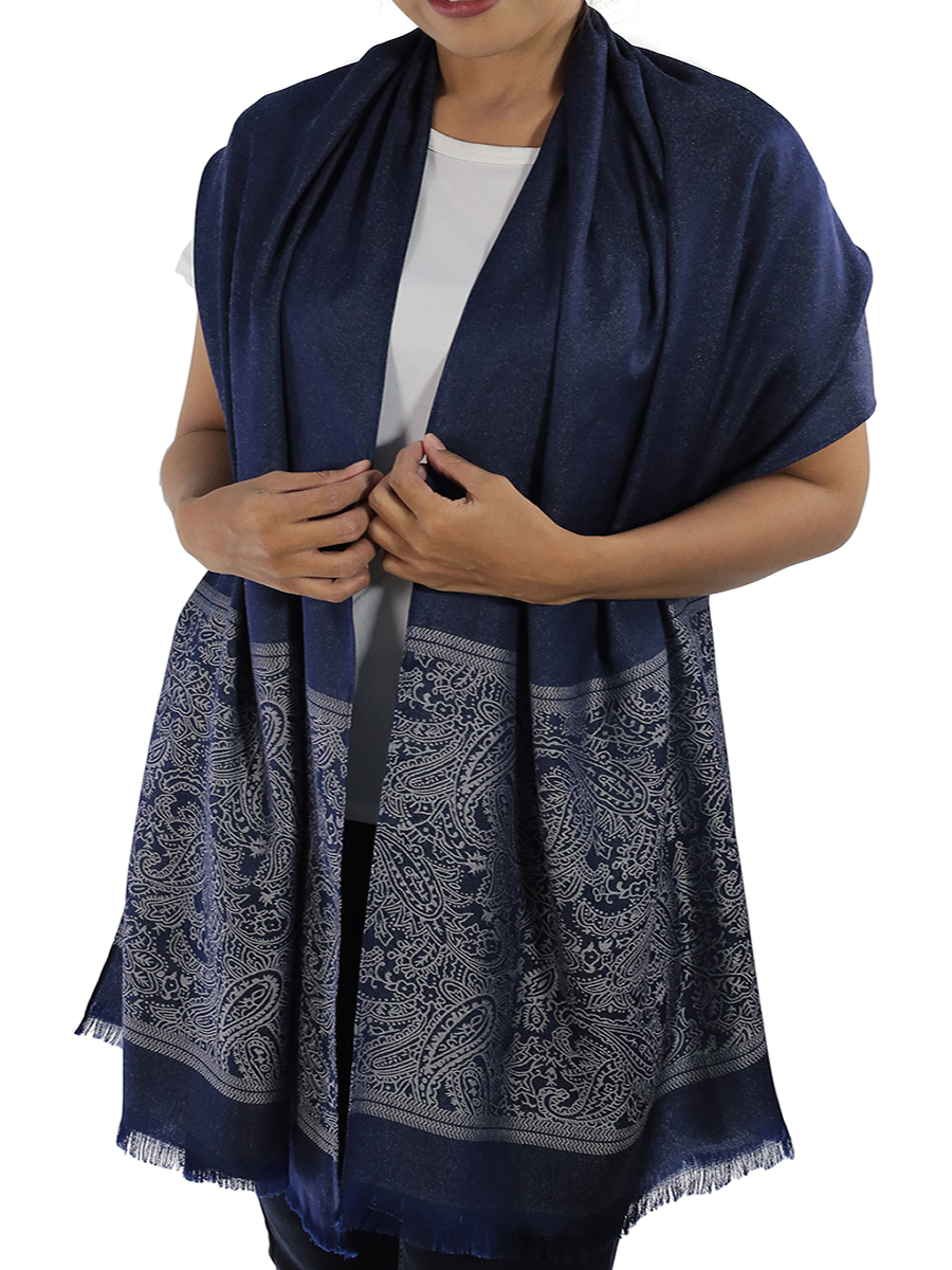 Blue Silk Shawl: image 3
