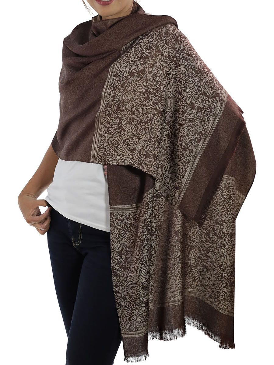 Brown Silk Shawl