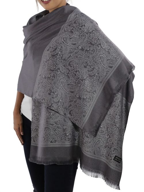 Grey Silk Shawl