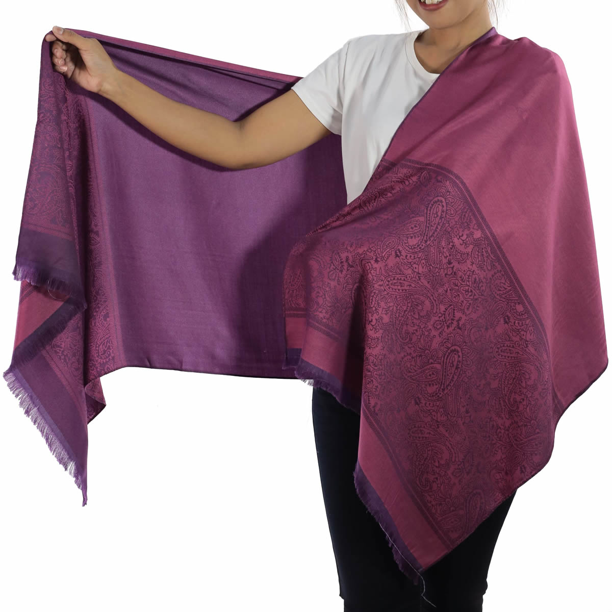 Purple Silk Shawl: image 4