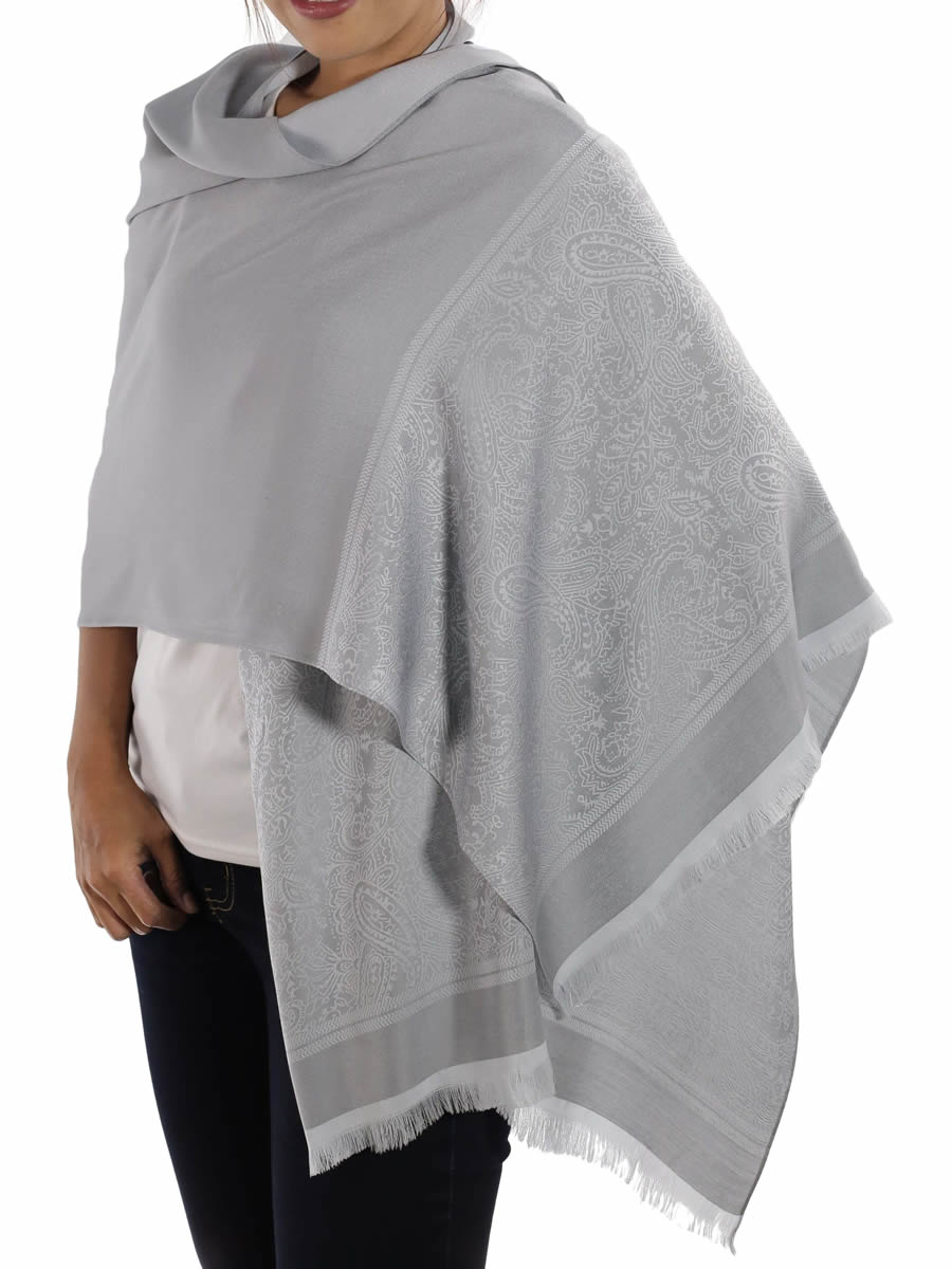 Silver Silk Shawl