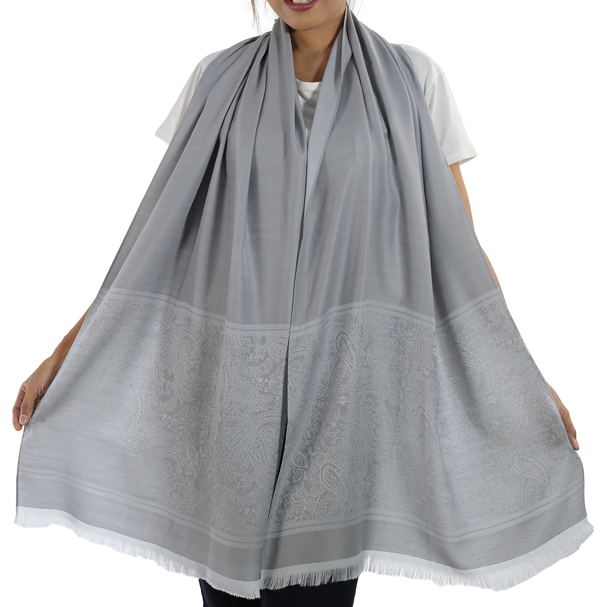Silver Silk Shawl: image 3