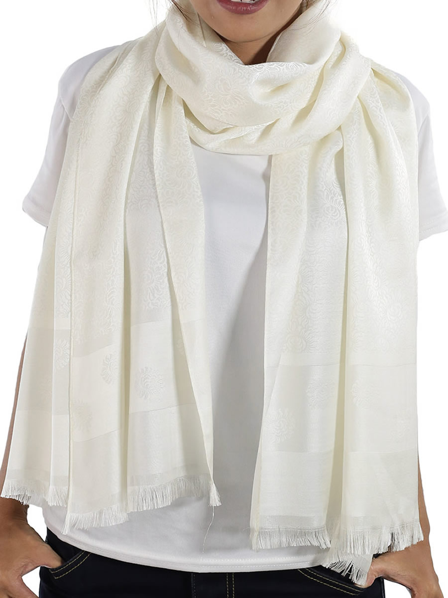 White Silk Shawl: image 4