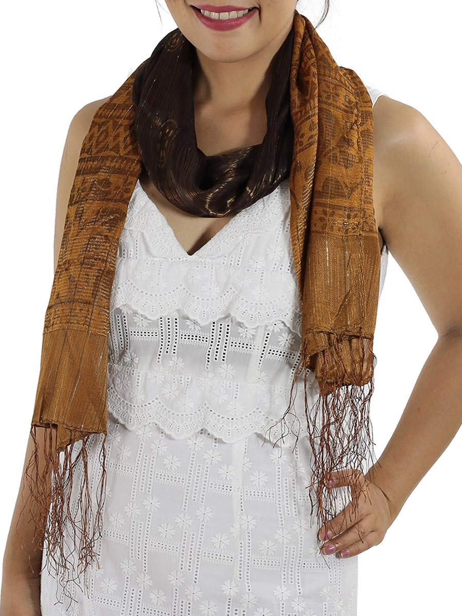 Brown Silk Scarf: image 2