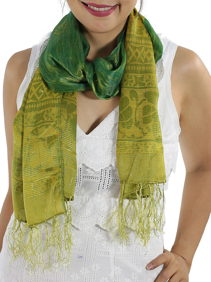 Green Silk Scarf: image 4