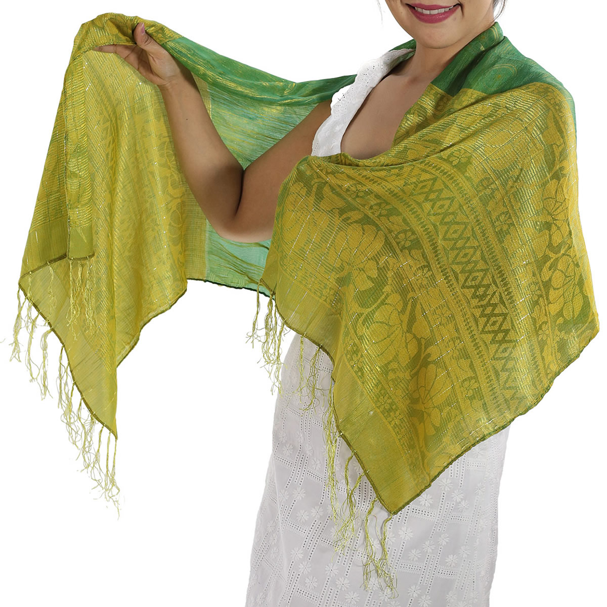 Green Silk Scarf