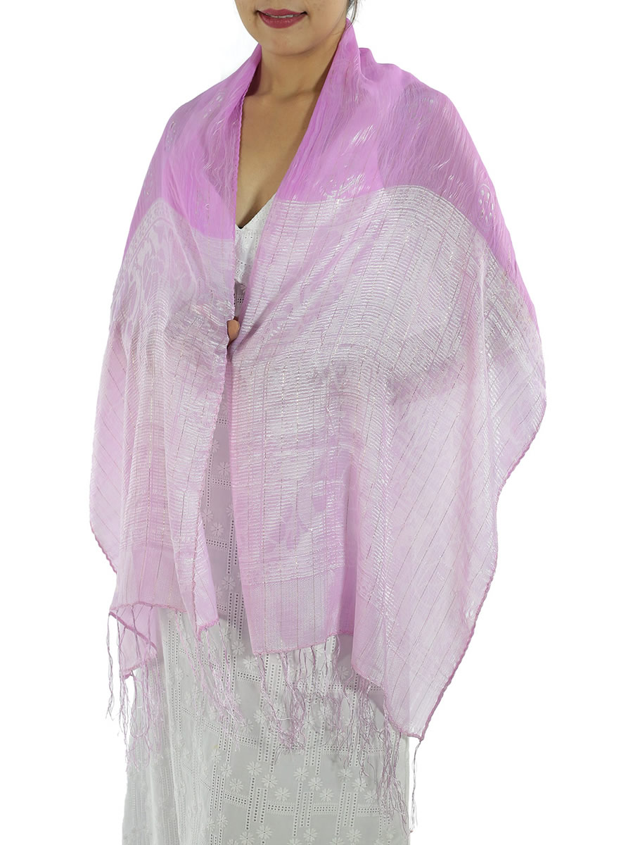 Pink Silk Scarf: image 3