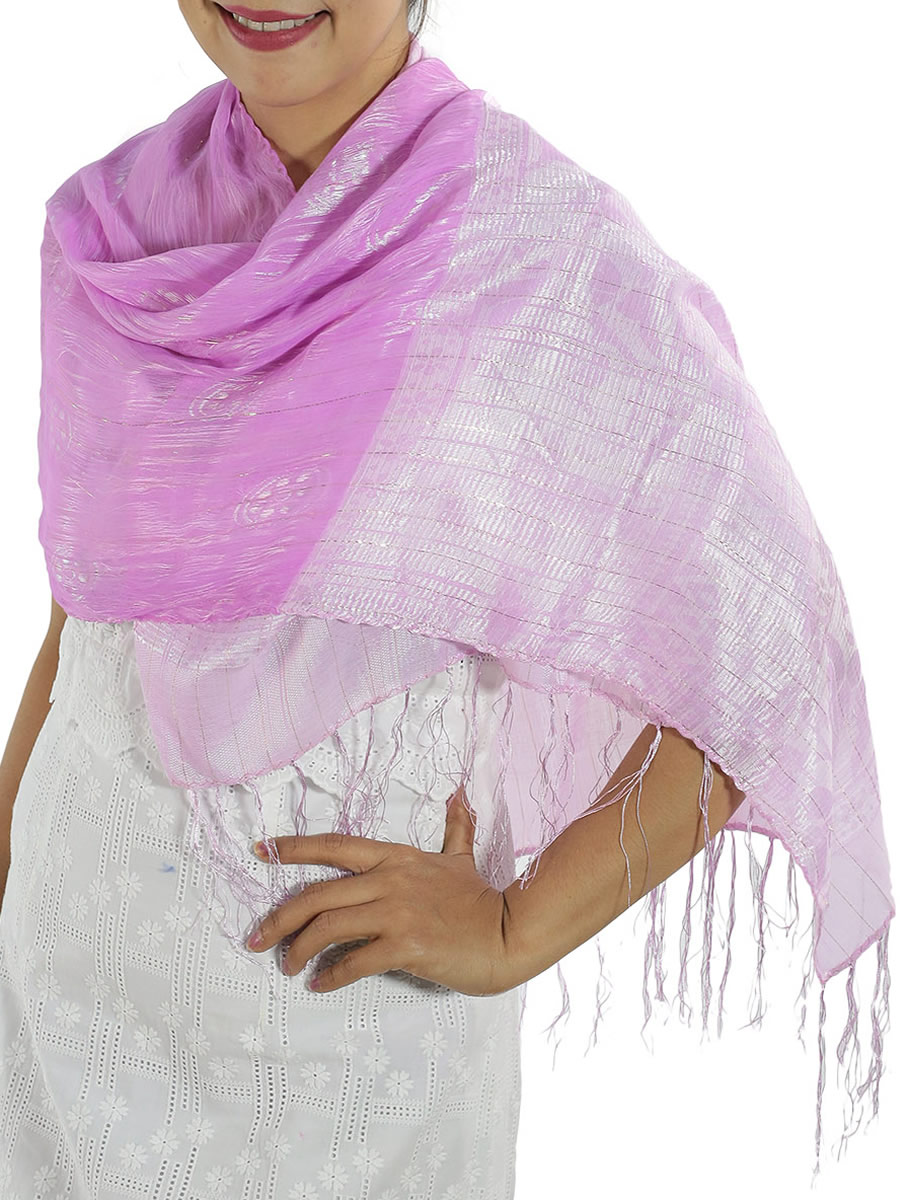 Pink Silk Scarf: image 4