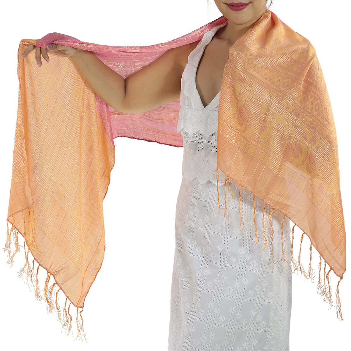 Rose Silk Scarf