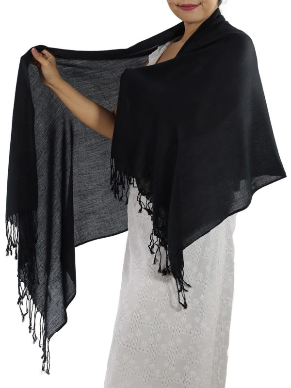 black cashmere scarf 1