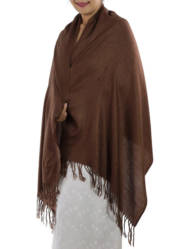 brown pashmina shawl