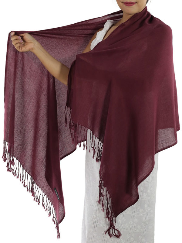 burgundy cashmere scarf 1
