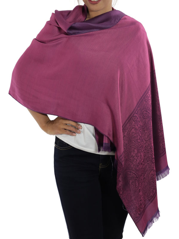 buy purple silk shawl