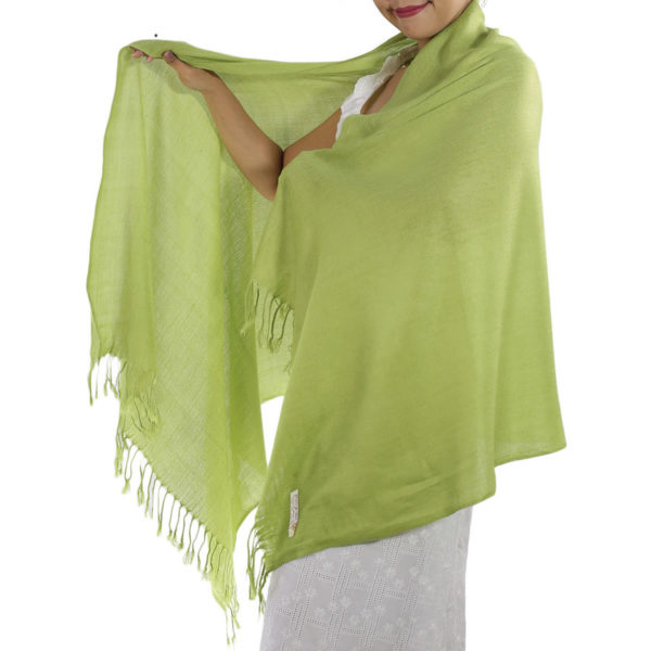 green pashmina scarf