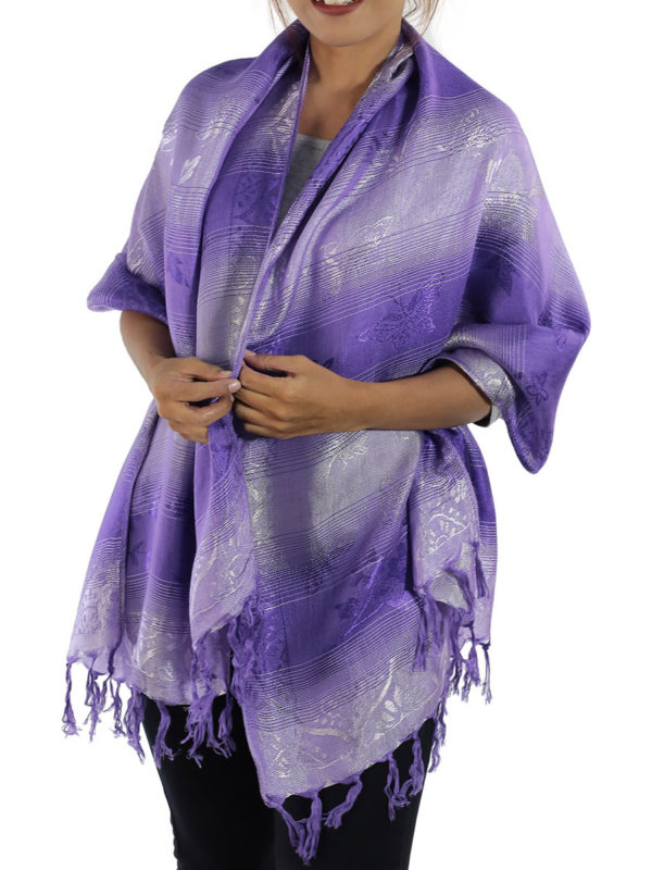 lavender shawl from thailand