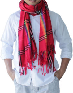 mens deep red scarves
