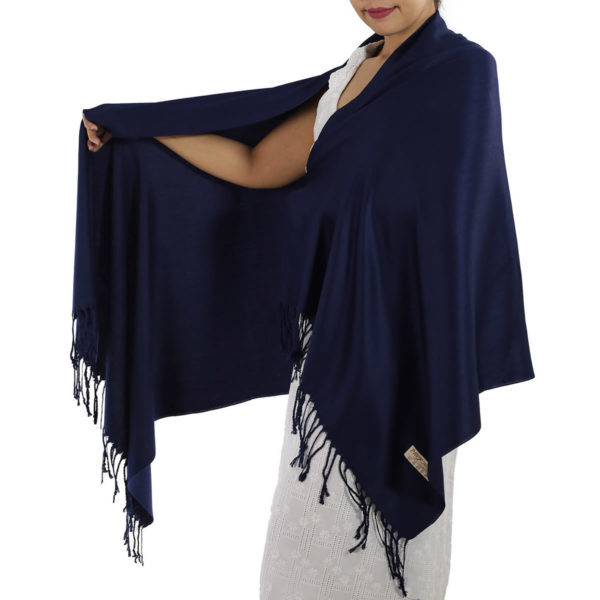 navy blue pashmina scarf 1