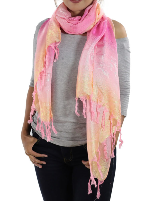 pink scarves from thailand