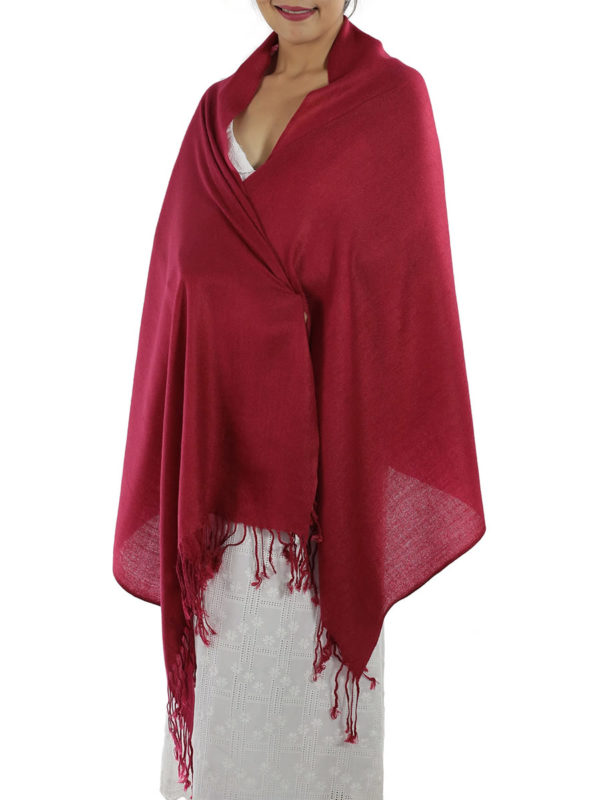 red pashmina shawl