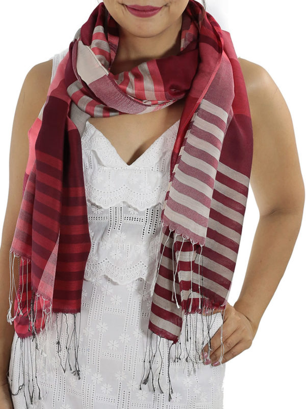 red plaid scarves