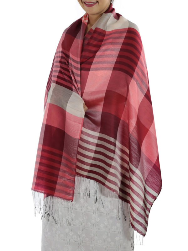 red plaid shawl