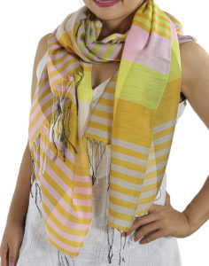 yellow plaid scarves